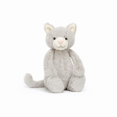 Jellycat Bashful Grey Cat New Zealand | DMGRI8732